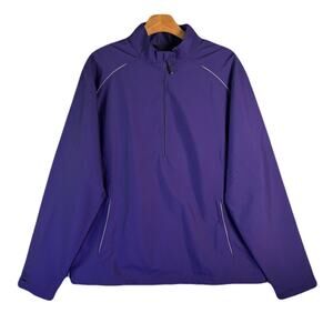 NWT CUTTER & BUCK Purple CB Weathertec Half Zip Pullover Jacket Men’s Size L